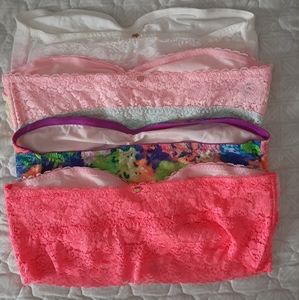 Victoria secret multi colored tube top bras